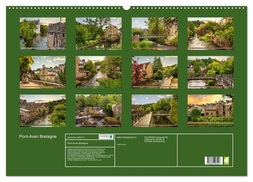 Pont-Aven Bretagne (CALVENDO Wandkalender 2027)