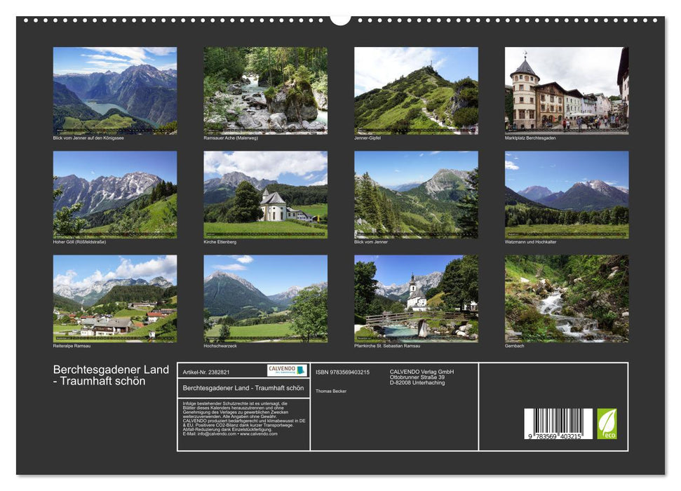 Berchtesgadener Land - Traumhaft schön (CALVENDO Premium Wandkalender 2027)