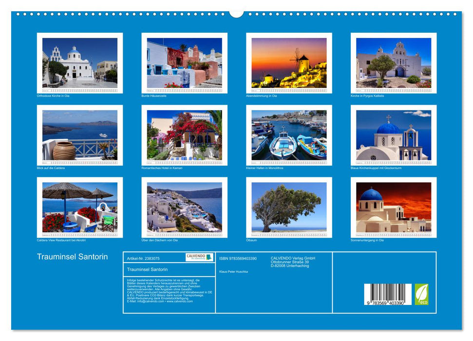 Trauminsel Santorin (CALVENDO Premium Wandkalender 2027)