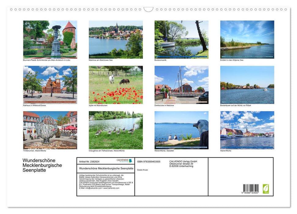 Wunderschöne Mecklenburgische Seenplatte (CALVENDO Wandkalender 2027)