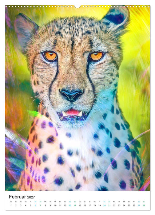 Raubkatzen - Artwork (CALVENDO Premium Wandkalender 2027)