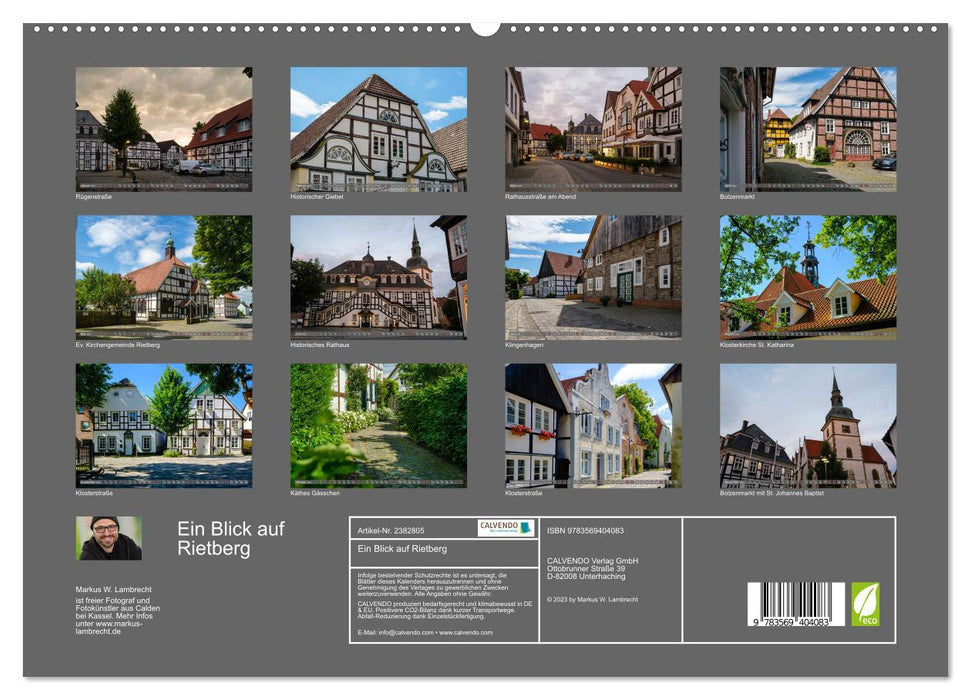 Ein Blick auf Rietberg (CALVENDO Premium Wandkalender 2027)