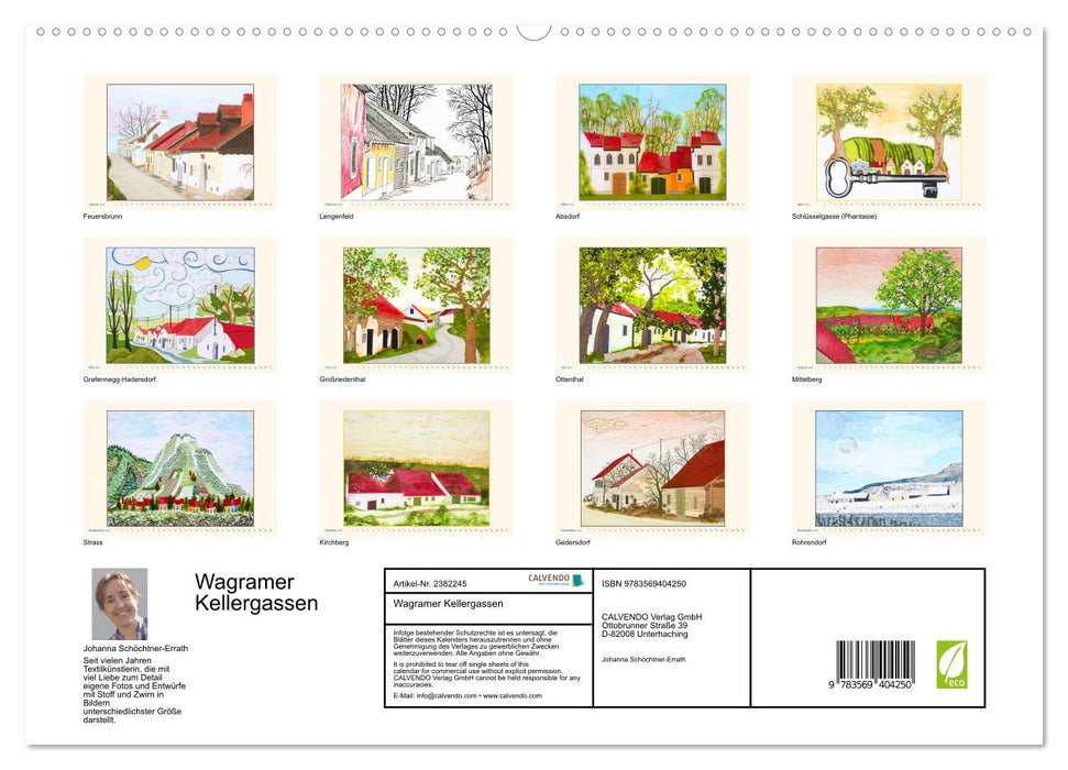 Wagramer Kellergassen (CALVENDO Premium Wandkalender 2027)
