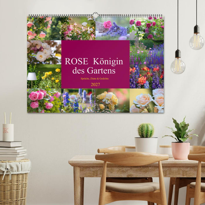 Rose Königin des Gartens (CALVENDO Wandkalender 2027)
