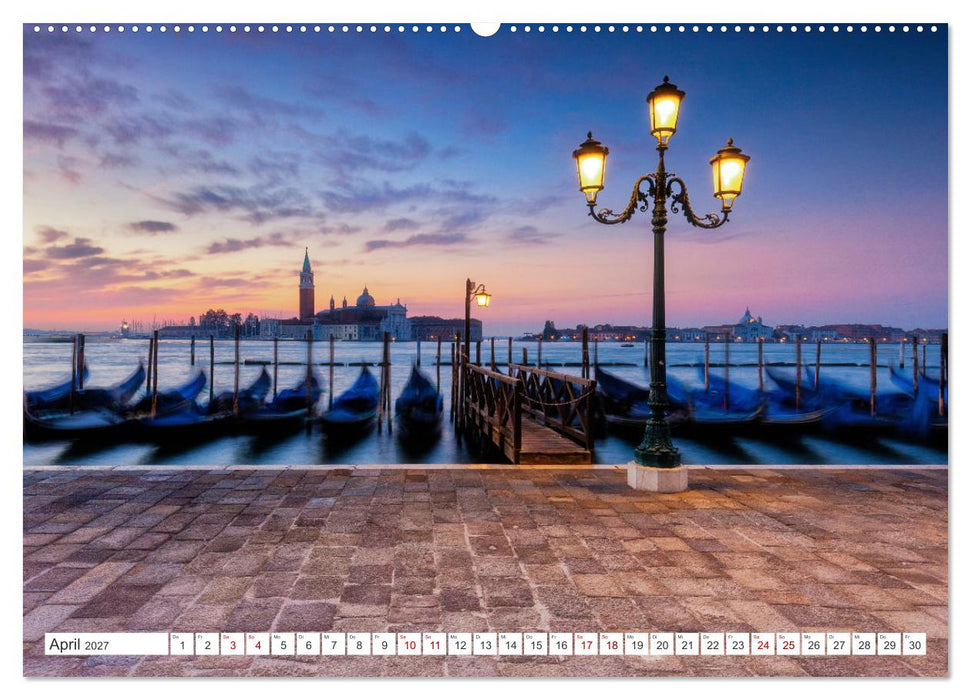 Venedig und Burano - Lagunenstadt und bunte Häuser (CALVENDO Premium Wandkalender 2027)