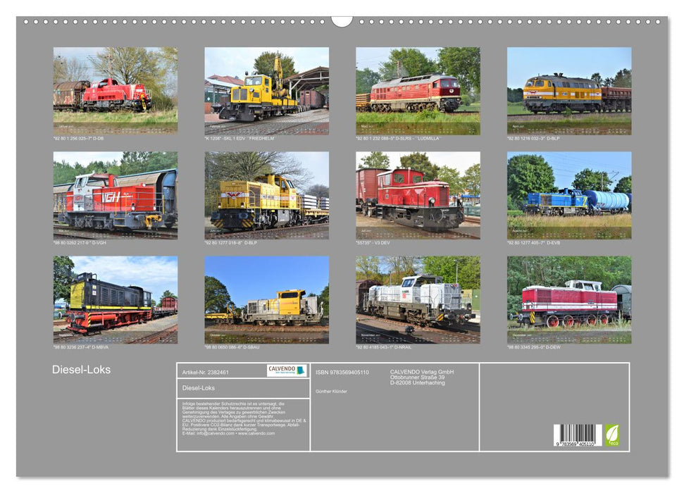 Diesel-Loks (CALVENDO Wandkalender 2027)