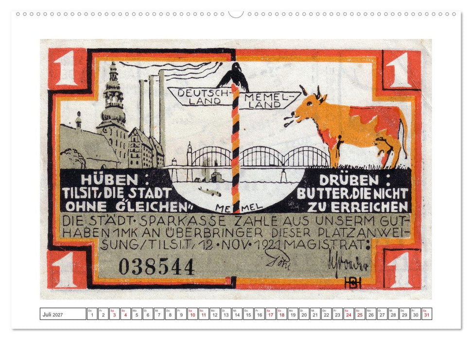 Gruss aus Tilsit - Historische Stadtansichten (CALVENDO Premium Wandkalender 2027)