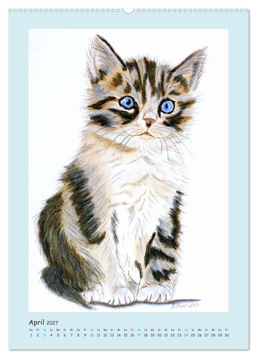 PortraiTierART Samtpfötchen (CALVENDO Premium Wandkalender 2027)