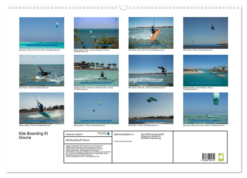 Kite Boarding El Gouna (CALVENDO Wandkalender 2027)