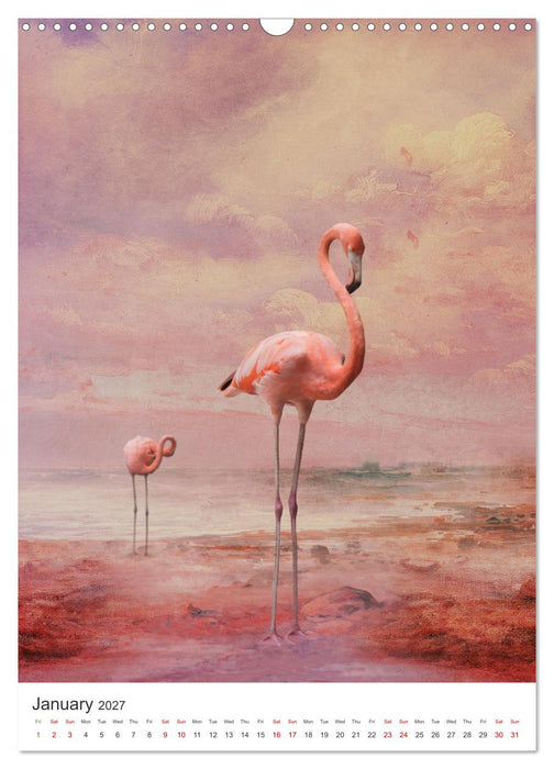 Flamingo and the sea (CALVENDO Monthly Calendar 2027)