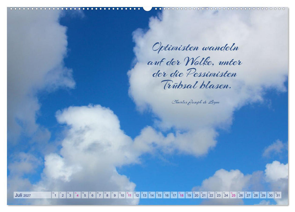 Die Wolken: "Schauspieler der Lüfte" (CALVENDO Premium Wandkalender 2027)