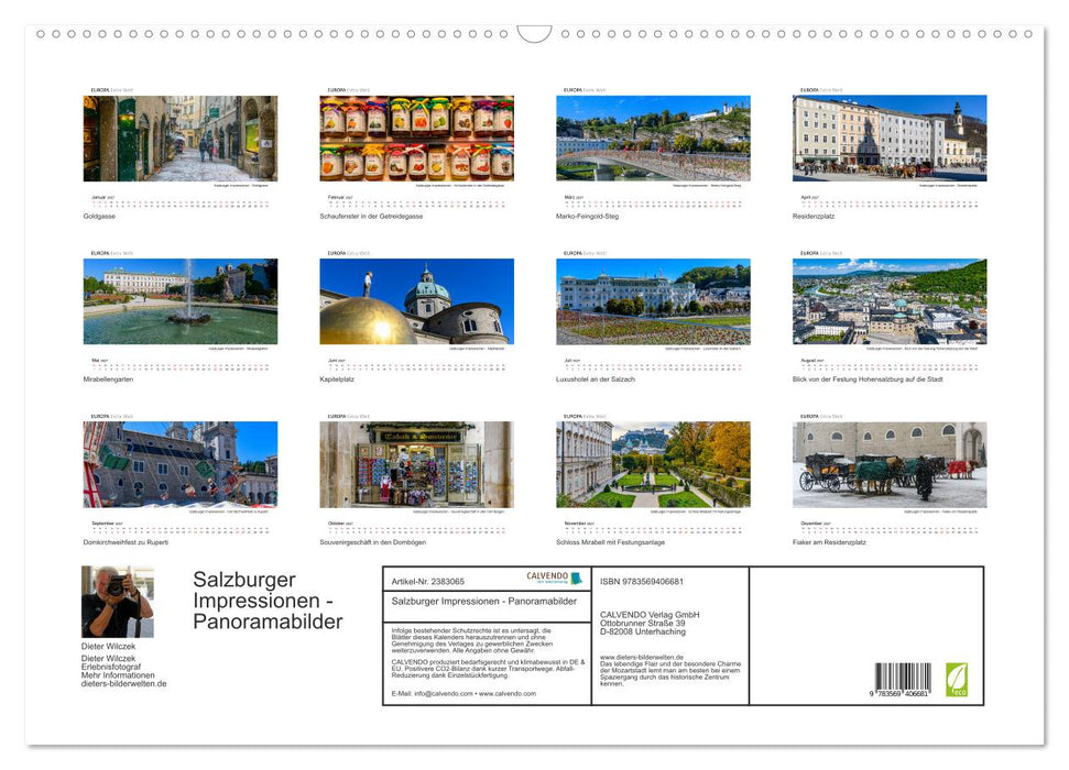 Salzburger Impressionen - Panoramabilder (CALVENDO Wandkalender 2027)