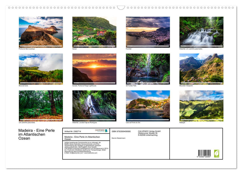 Madeira - Eine Perle im Atlantischen Ozean (CALVENDO Wandkalender 2027)