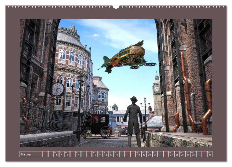 Steampunk Luftschiffe (CALVENDO Wandkalender 2027)
