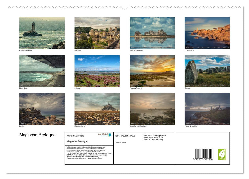 Magische Bretagne (CALVENDO Premium Wandkalender 2027)