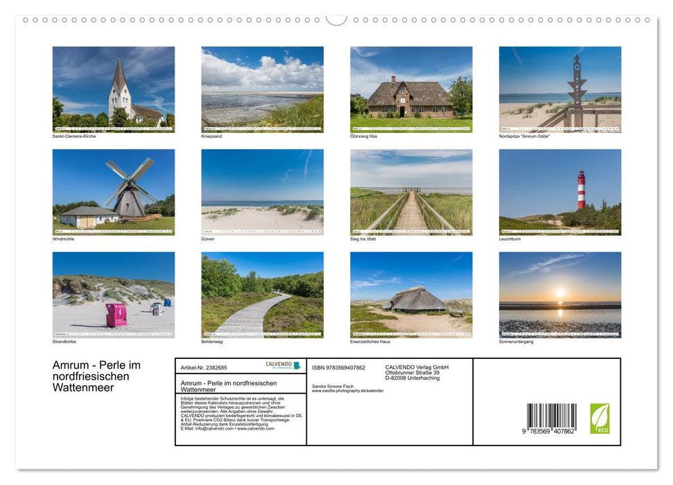 Amrum - Perle im nordfriesischen Wattenmeer (CALVENDO Premium Wandkalender 2027)