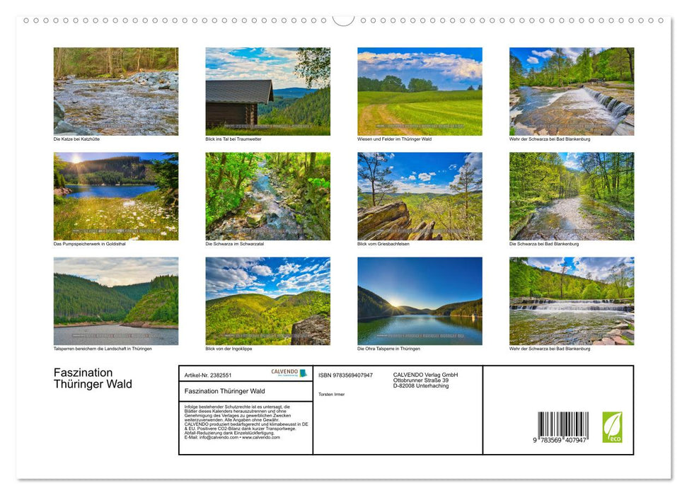 Faszination Thüringer Wald (CALVENDO Premium Wandkalender 2027)