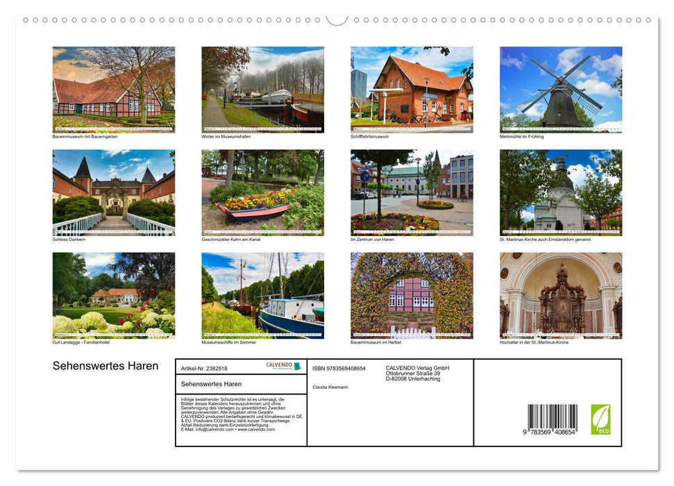 Sehenswertes Haren (CALVENDO Premium Wandkalender 2027)