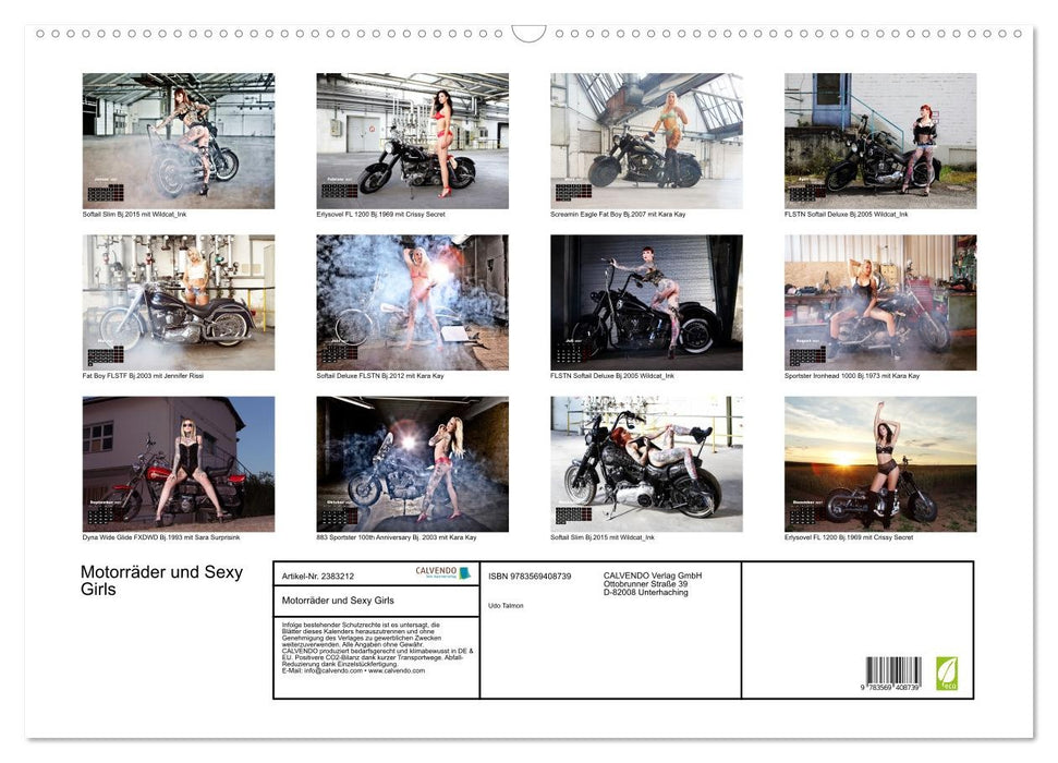 Motorräder und Sexy Girls (CALVENDO Wandkalender 2027)