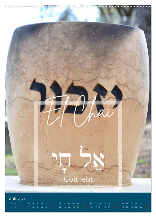 Israel und hebräische Namen Gottes (CALVENDO Premium Wandkalender 2027)