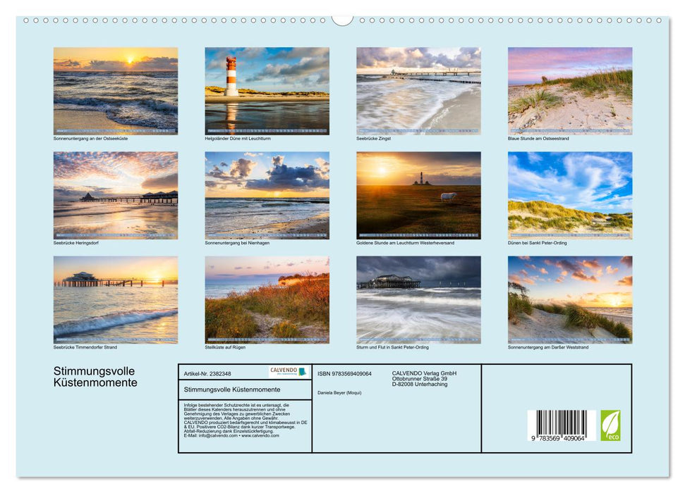 Stimmungsvolle Küstenmomente (CALVENDO Premium Wandkalender 2027)
