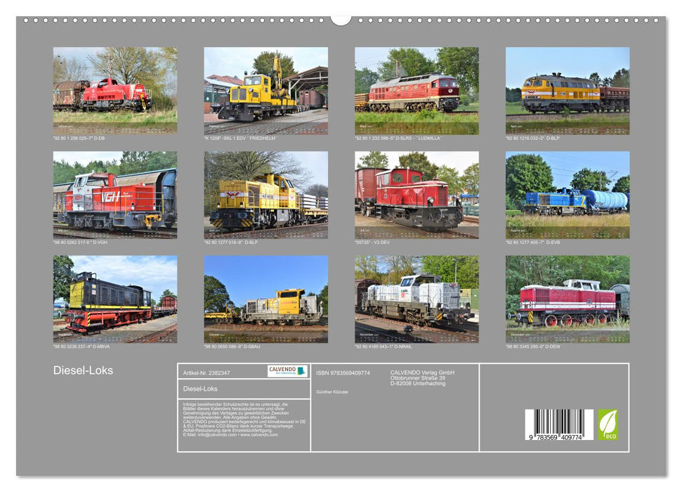 Diesel-Loks (CALVENDO Premium Wandkalender 2027)
