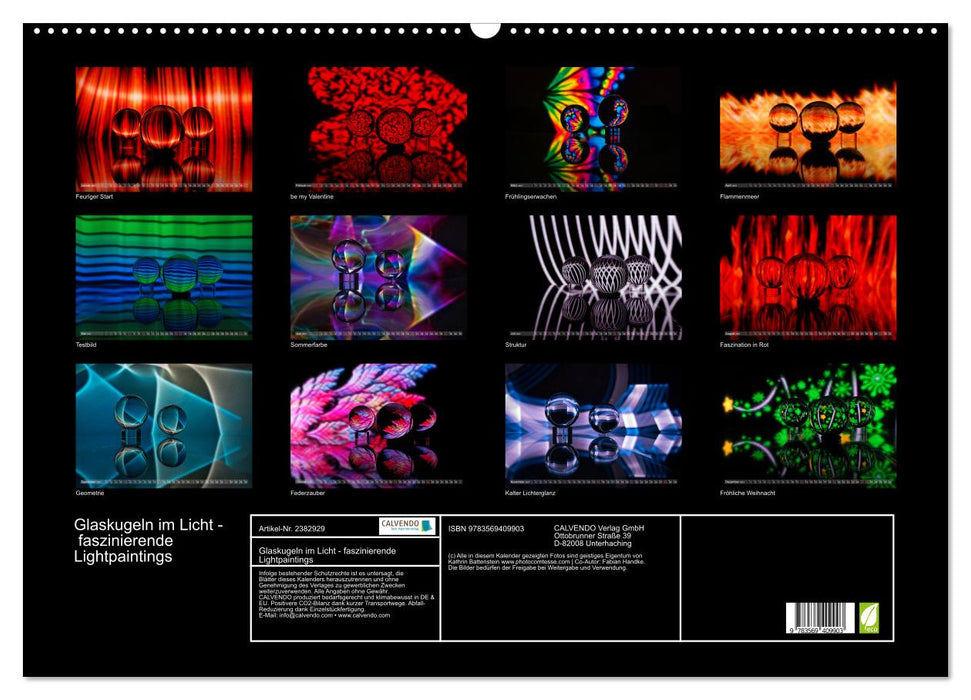 Glaskugeln im Licht - faszinierende Lightpaintings (CALVENDO Wandkalender 2027)