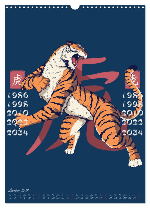 Signes du zodiaque chinois (CALVENDO Calendrier mensuel 2027)