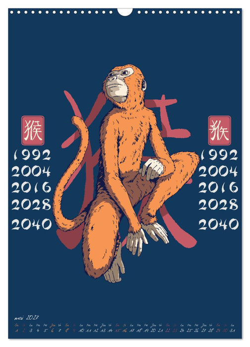 Signes du zodiaque chinois (CALVENDO Calendrier mensuel 2027)