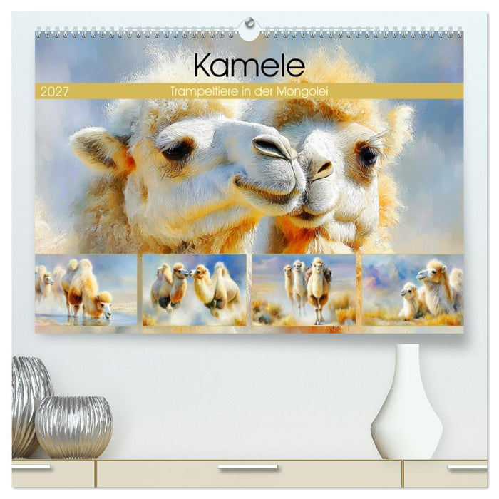 Kamele. Trampeltiere in der Mongolei (CALVENDO Premium Wandkalender 2027)