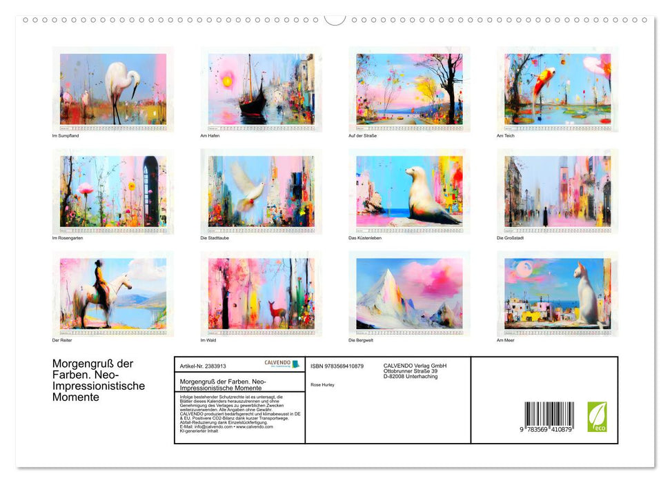Morgengruß der Farben. Neo-Impressionistische Momente (CALVENDO Premium Wandkalender 2027)