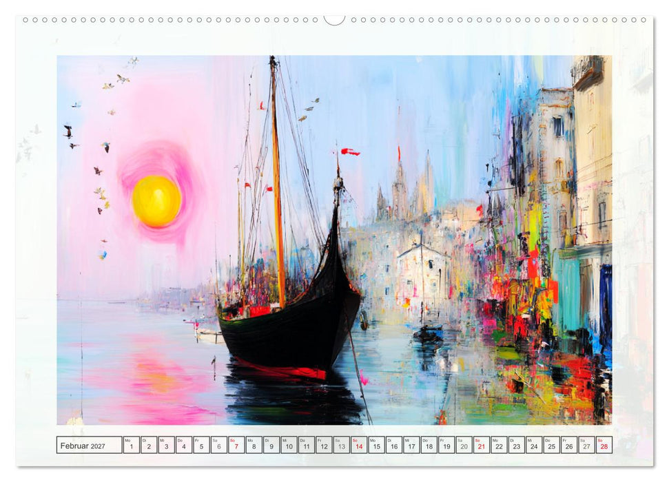 Morgengruß der Farben. Neo-Impressionistische Momente (CALVENDO Premium Wandkalender 2027)
