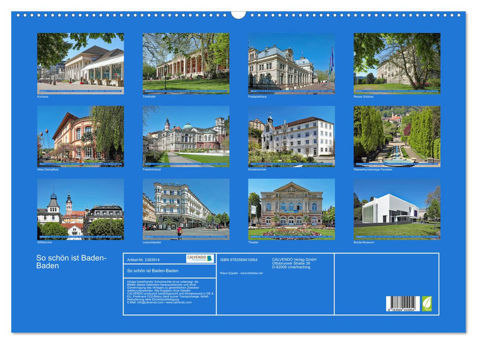 So schön ist Baden-Baden (CALVENDO Wandkalender 2027)