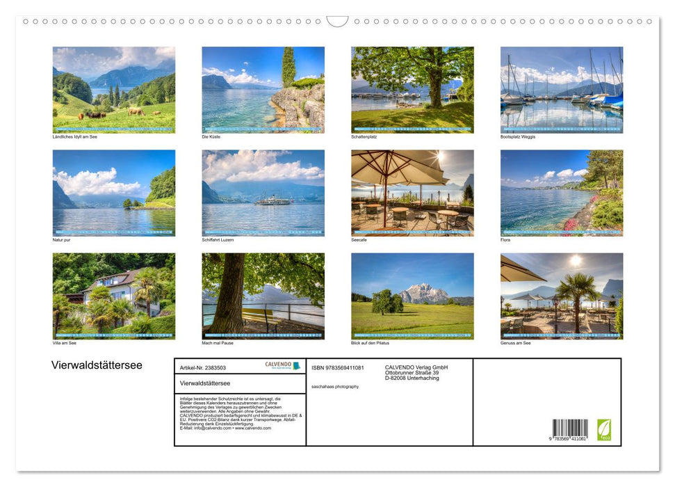Vierwaldstättersee (CALVENDO Wandkalender 2027)