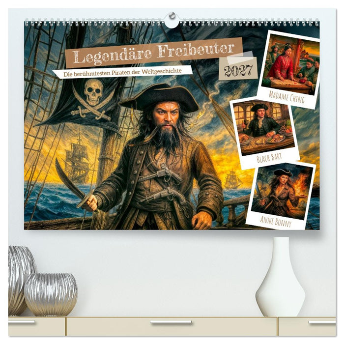 Legendäre Freibeuter - Die berühmtesten Piraten der Weltgeschichte (CALVENDO Premium Wandkalender 2027)