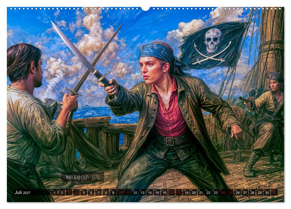 Legendäre Freibeuter - Die berühmtesten Piraten der Weltgeschichte (CALVENDO Premium Wandkalender 2027)