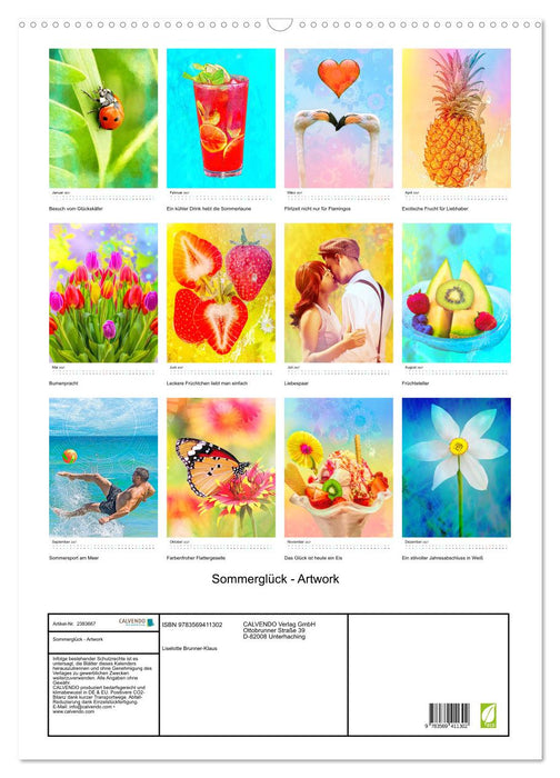 Sommerglück - Artwork (CALVENDO Wandkalender 2027)