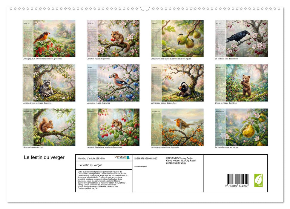 Le festin du verger (CALVENDO Calendrier supérieur 2027)
