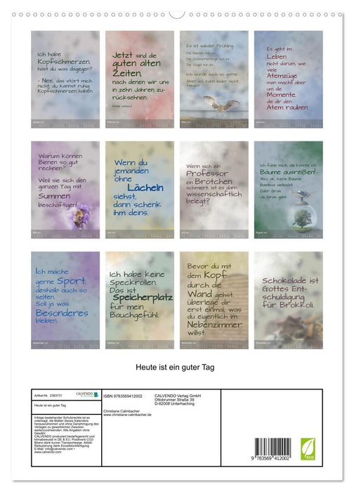 Heute ist ein guter Tag (CALVENDO Premium Wandkalender 2027)