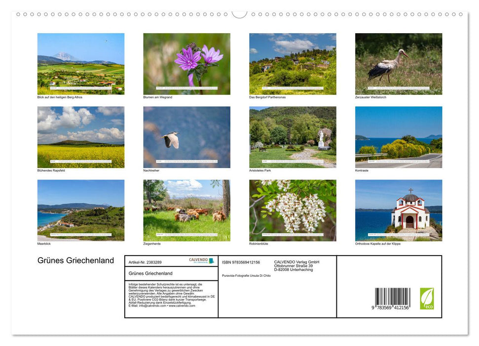Grünes Griechenland (CALVENDO Premium Wandkalender 2027)