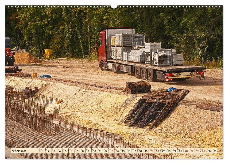 Auf der Großbaustelle (CALVENDO Premium Wandkalender 2027)