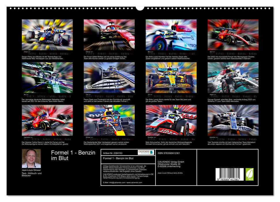 Formel 1 - Benzin im Blut (CALVENDO Premium Wandkalender 2027)