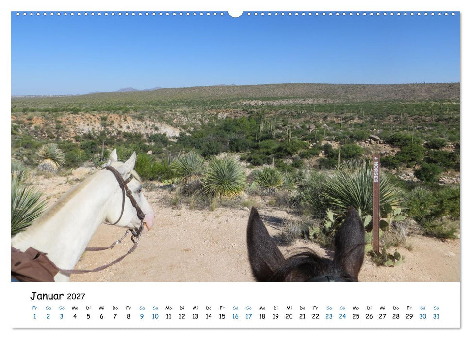 Abenteuer Pferd - Ritte durch die Wüsten und Canyons der USA (CALVENDO Wandkalender 2027)