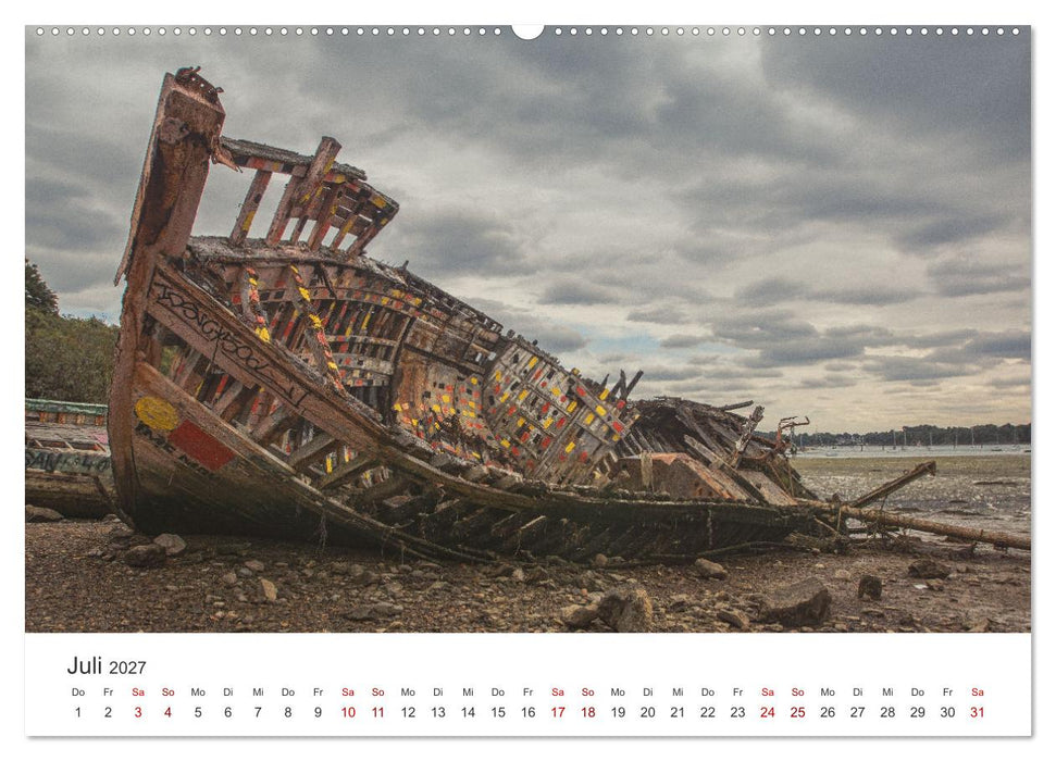 Gestrandet - Schiffswracks in der Bretagne (CALVENDO Premium Wandkalender 2027)