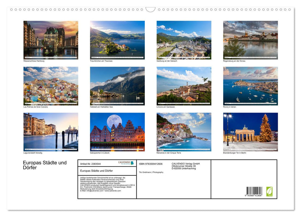 Europas Städte und Dörfer (CALVENDO Wandkalender 2027)