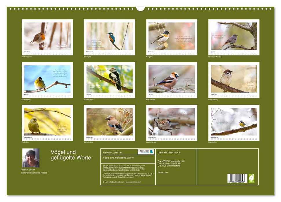 Vögel und geflügelte Worte (CALVENDO Wandkalender 2027)