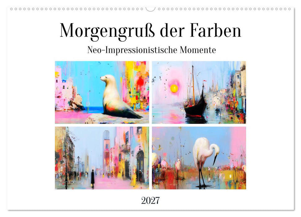 Morgengruß der Farben. Neo-Impressionistische Momente (CALVENDO Wandkalender 2027)