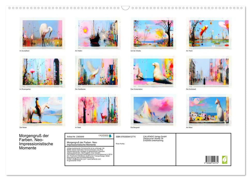 Morgengruß der Farben. Neo-Impressionistische Momente (CALVENDO Wandkalender 2027)