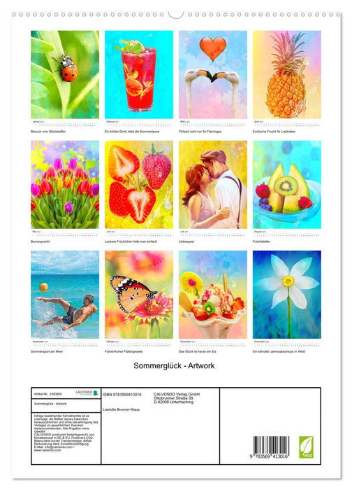 Sommerglück - Artwork (CALVENDO Premium Wandkalender 2027)