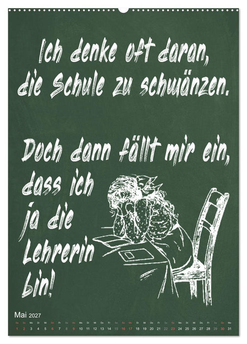 Coole Lehrersprüche (CALVENDO Premium Wandkalender 2027)